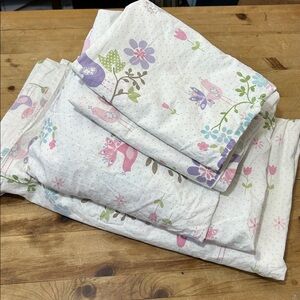 Pottery Barn Kids Brannan Bird Flower Sheet Set